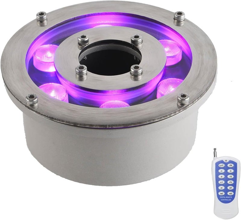 RSN LED إضاءة نافورة LED تحت الماء 18 واط RGB تتغير الألوان مع جهاز التحكم عن بعد AC12V IP68 مقاومة للماء إضاءة غاطسة لحديقة النافورة - Image 1
